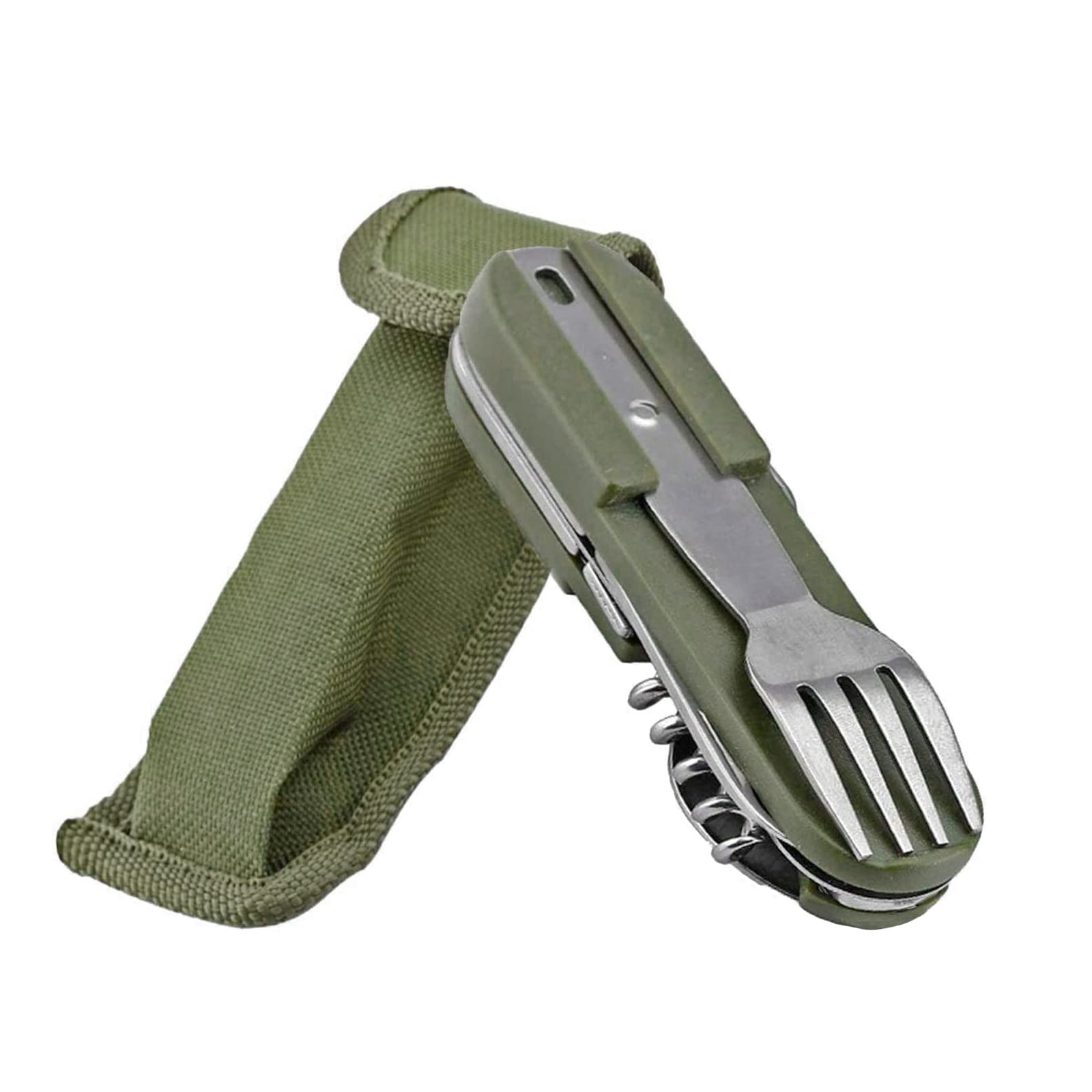 Proberos Plastic 7 In 1 Camping Cutlery For Camping Picnic Hiking Trekking, Outdoor Cutlery Picnic Tableware Combination, Detachable Spoon And Fork Folding Knife Cork Opener And Can Opener Proberos Plastic 7 In 1 Camping Cutlery For Camping Picnic Hiking Trekking, Outdoor Cutlery Picnic Tableware Combination, Detachable Spoon And Fork Folding Knife Cork Opener And Can Opener